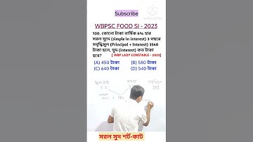 Simple Interest Tricks|Wbpsc food si math class #wbpscfoodsi #wbpsc #foodsi #foodinspector #shorts