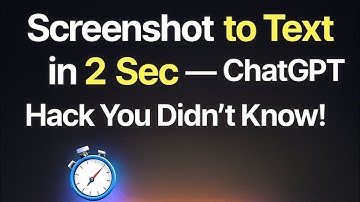Screenshot → Text in Seconds 🤯Hidden ChatGPT Trick ⚡#ScreenshotToText #ChatGPTHack #SaveHours #ai 