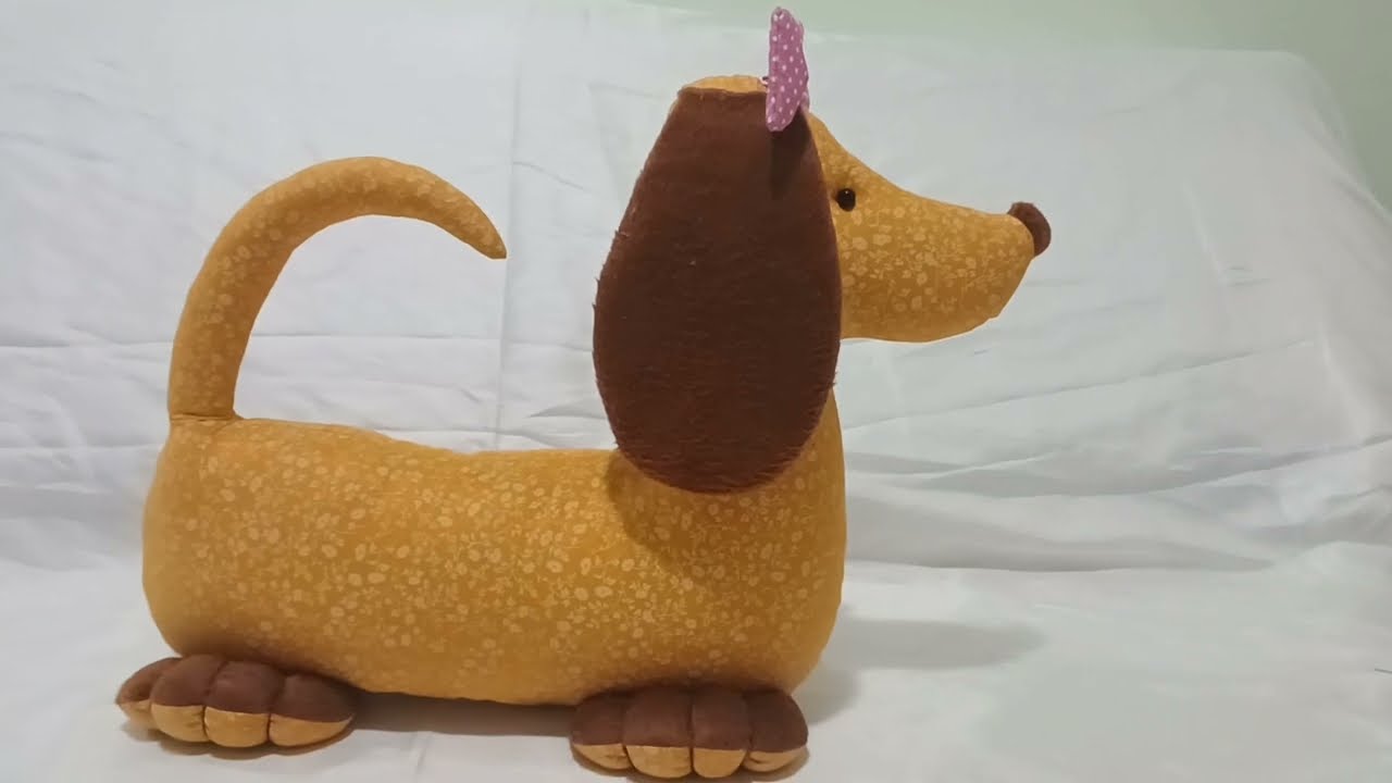 como fazer cachorro salsicha de tecido #cachorrosalsicha #tutorial