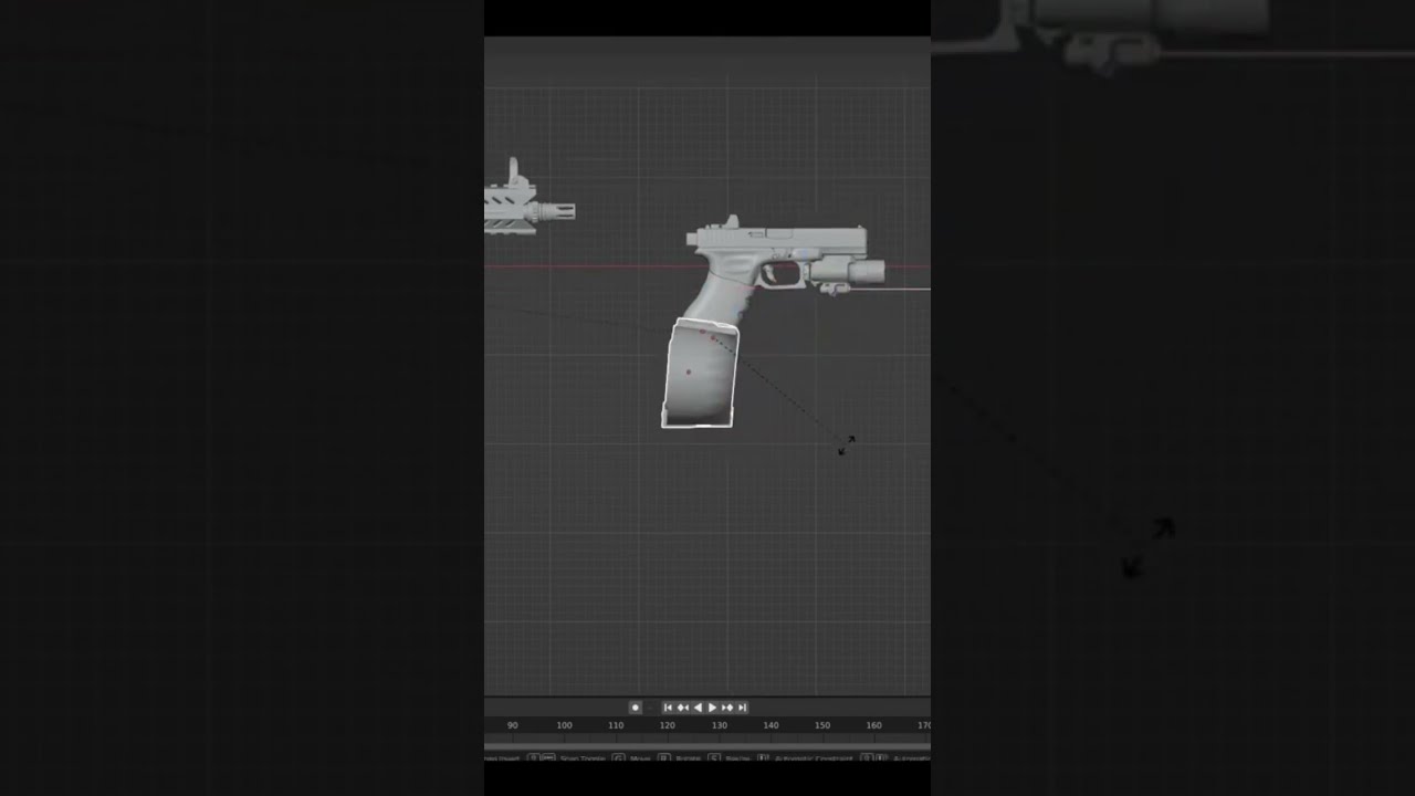 Making A Custom GTA 5 FiveM ARP Glock Shorts GTA5 GTAV GTARP Blender