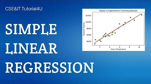 SIMPLE LINEAR REGRESSION  IN TELUGU