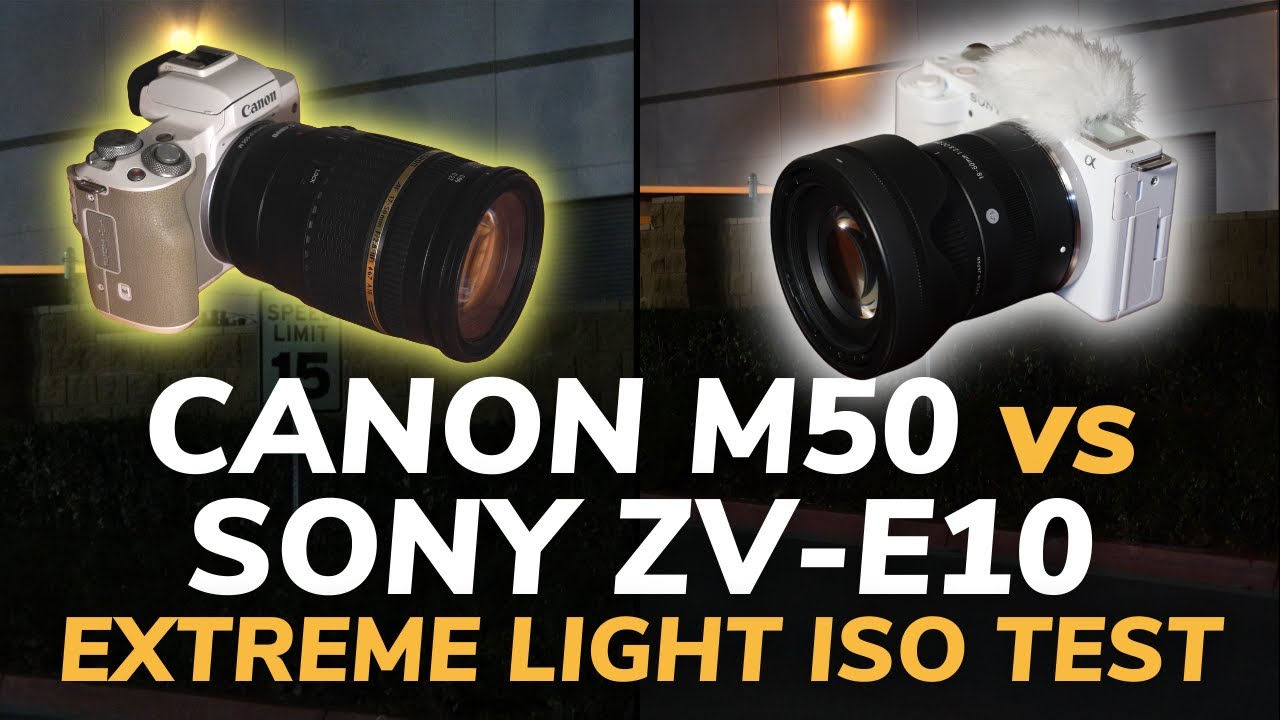 Canon M50 vs Sony ZVE10 Extreme Low Light ISO Test YouTube