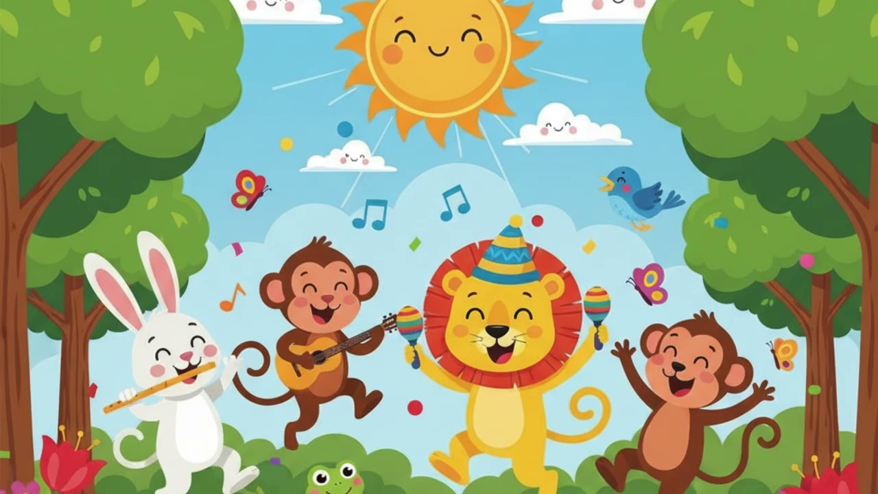 🎶 Los Animales Felices – Canción Infantil en Español | Música para Niños