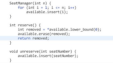 LeetCode [Medium] Seat Reservation Manager