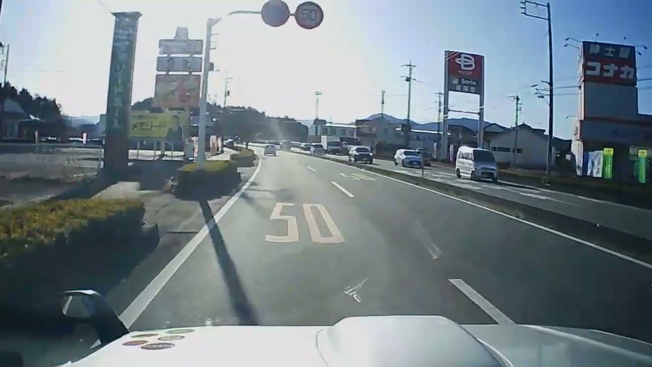 309.スーパーP～バイパスへ～お日様がキレイ笑～。群馬帝国の日常劇場。中華激安ドラレコ。たまに米軍ラジオON。群馬の車窓から