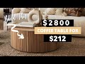 DIY FLUTED COFFEE TABLE on a budget  //  Luxe For Less