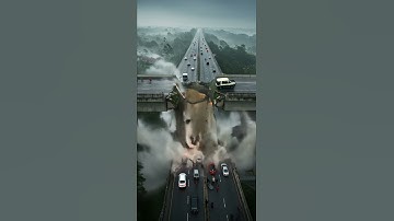 Apocalyptic Bridge Collapse 🌩️ Mega Disaster Simulation 2025  AI Generated in 4K  #viral #shorts