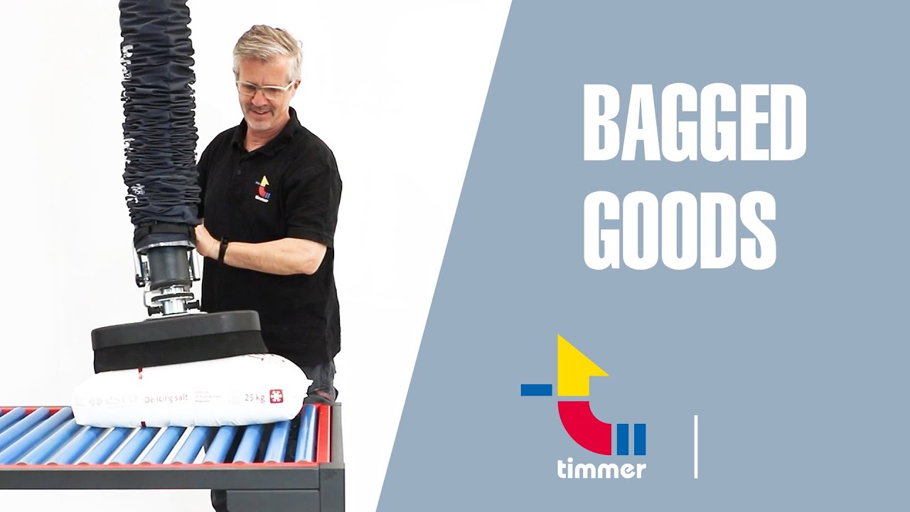 Timmer vacuum hose lifter - bagged goods, two-hand operation