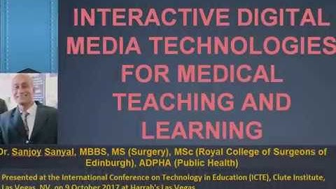 Interactive Digital Media Technologies-Conference Presentation Video - Sanjoy Sanyal