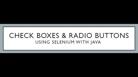 Interacting with radio buttons and check boxes using Selenium