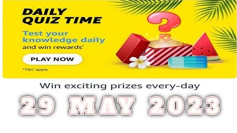 Amazon Funzone Quiz Answers Today| 29 May 2023|  @dailyquiztime #amazon #amazonfunzon