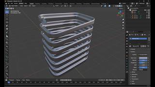 How to create a square profile spring in Blender