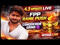 BGMI 4.3 UPDATE LIVE 🔥 FPP RANK PUSH | CONQUEROR GRIND 😈 | W2HAG LIVE#short #bgmi #pubg #live