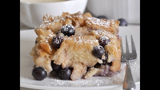 Homemade Extra Moist Blueberry Bread Pudding by Cooking with Manuela