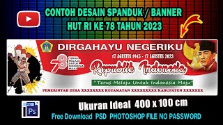 Free CONTOH SPANDUK BANNER HUT RI KE 78 || 17 AGUSTUS 2023 FREE DOWNLOAD