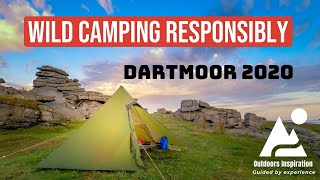 Wild Camping Responsibly, Dartmoor 2020