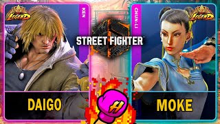 Street Fighter 6 ? Daigo (KEN) VS Moke (CHUN-LI) ? スト6  ? SF6 ?4K 60ᶠᵖˢ