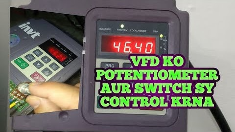 HOW TO CONTROL VFD INVERTER WITH POTENTIOMETER AND ON /OFF SWITCH #vfd