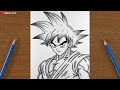 How to Draw Goku || Dragon Ball Z - Step by Step Drawing Tutorial || Easy Anime Drawing