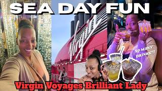 It's Giving Vibes! Sea Day on Virgin Voyages Brilliant Lady | First Sailing From Los Angeles | Day 2