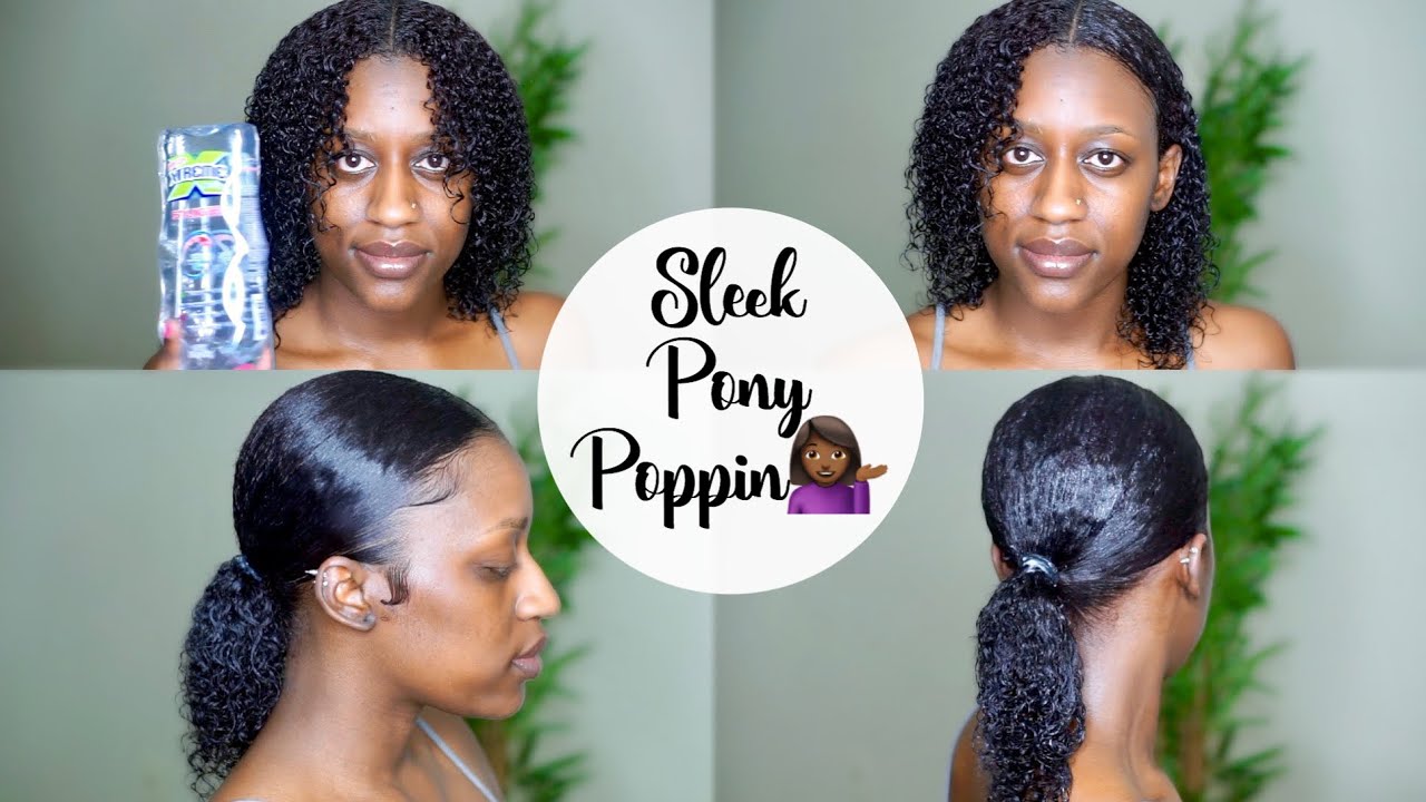 QUICK + EASY LOW SLEEK PONYTAIL ON NATURAL HAIR USING WETLINE XTREME