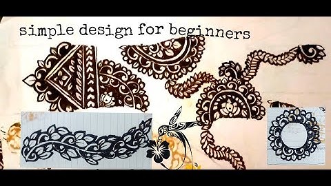 SIMPLE HENNA DESIGN FOR BEGINNERS*REVERSE NEGATIVE SPACE HENNA |HENNA ART BY FEFE