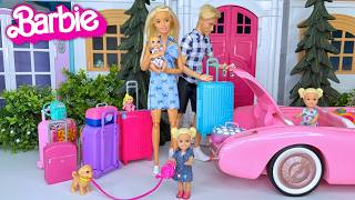 Barbie Doll Family Pack Suitcases and Baby Bag for Vacation