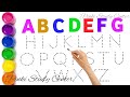 Learn ABC,A to Z,Collection for alphabet writing along the dot line for kid & toddler,Kids Rhymes,8