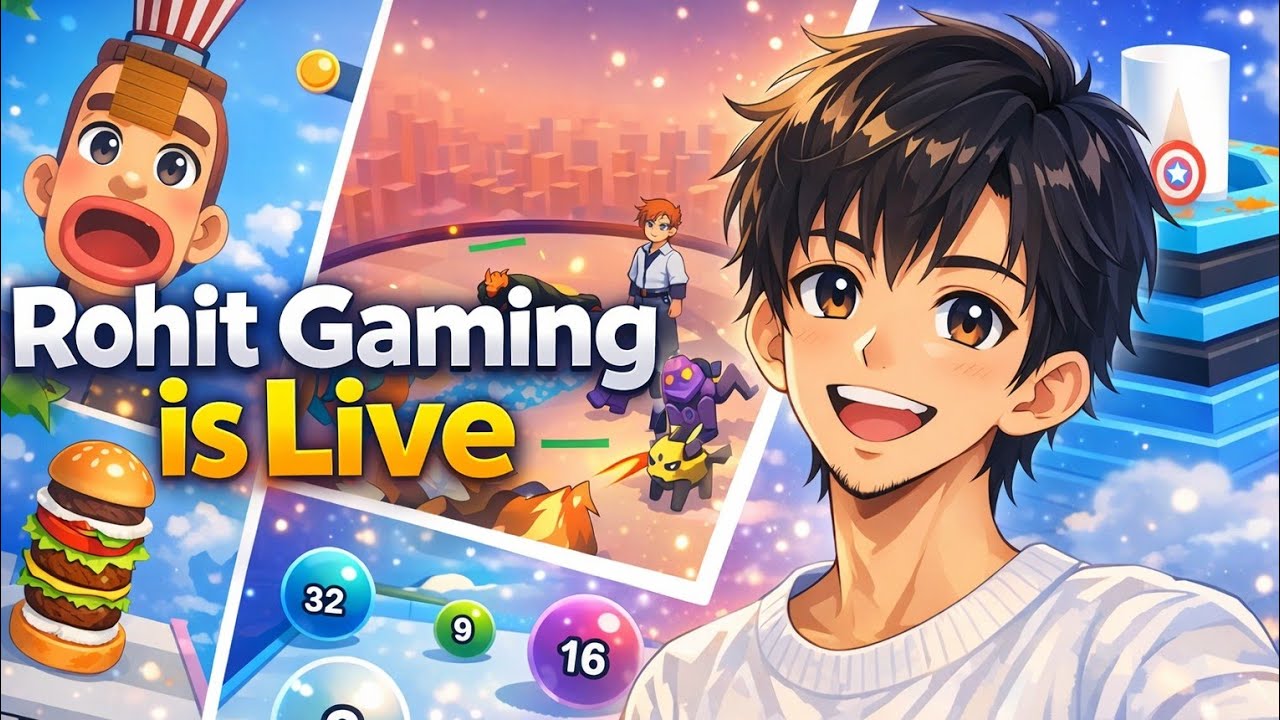 Rohit Gaming Is Live 🔴 | Ball Run 2048, Knife Hit, Stack Ball & More Fun 🎮🔥
