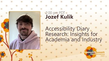 Accessibility Diary Research: Insights for Academia and Industry - Jozef Kulik