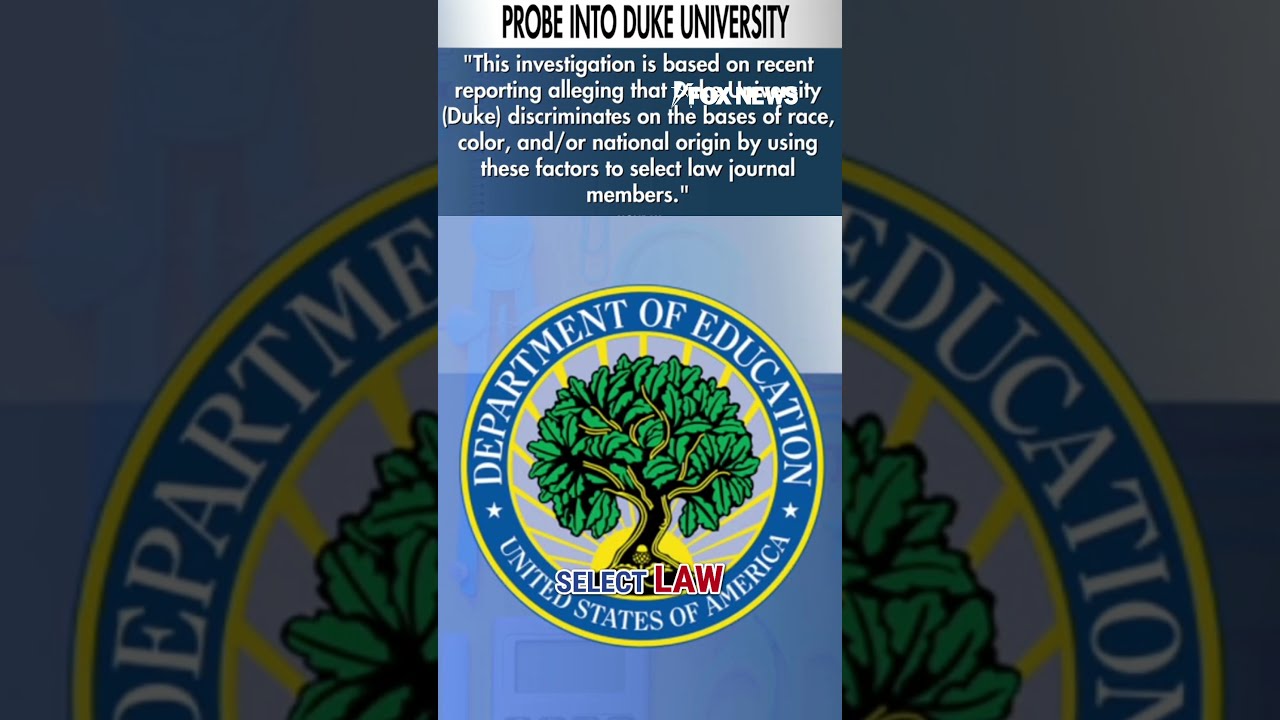 Trump Admin Probing Duke University Discriminated On The Basis Of Race Shorts College