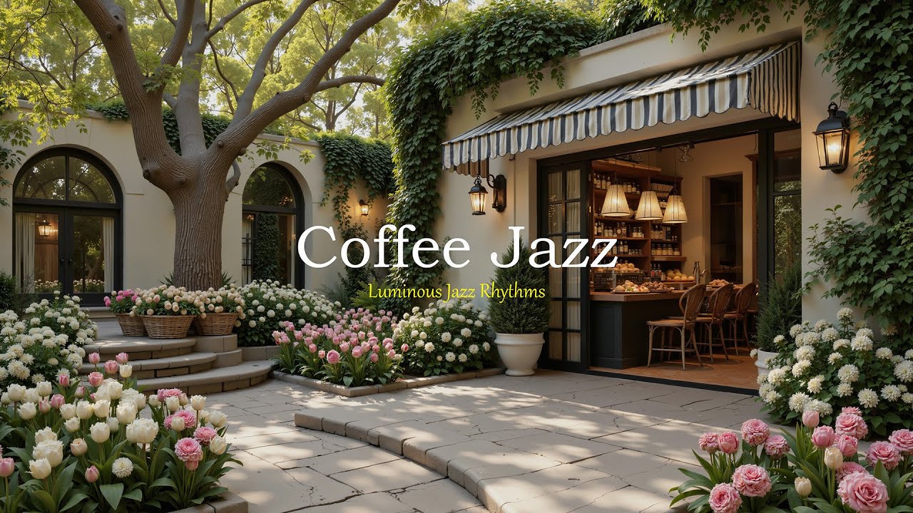 Peaceful European Garden Cafe Jazz 🌸 Smooth Jazz with Cozy Nature Vibes for Work and Relaxation