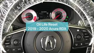 Oil Life Reset  DIY  2019  2020 Acura RDX