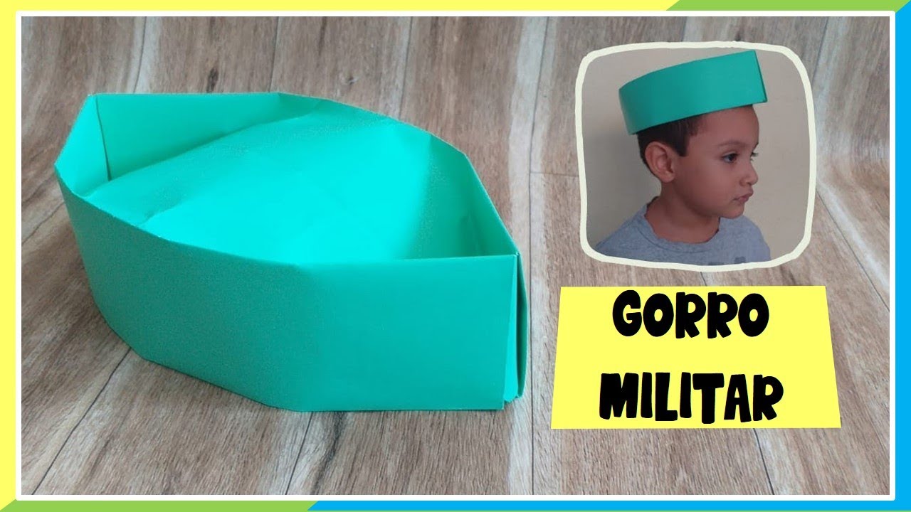 barrer Adjuntar a Calle Como hacer un Gorro Militar de papel - Sombrero de papel - YouTube