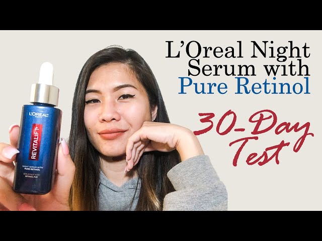 30 Day Test of L'Oreal Revitalift Night Serum with Pure Retinol - YouTube