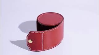 Handmade Leather Mini Watch Storag Cases J117