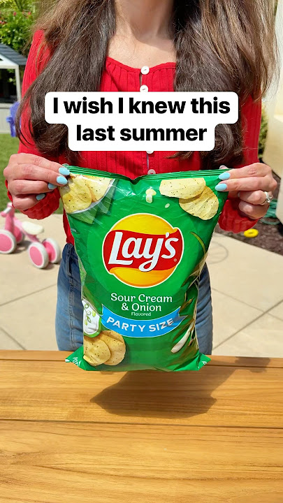 How to get chip bags to stand up for parties and cookouts #chips  #partyideas #snacks #cookout
