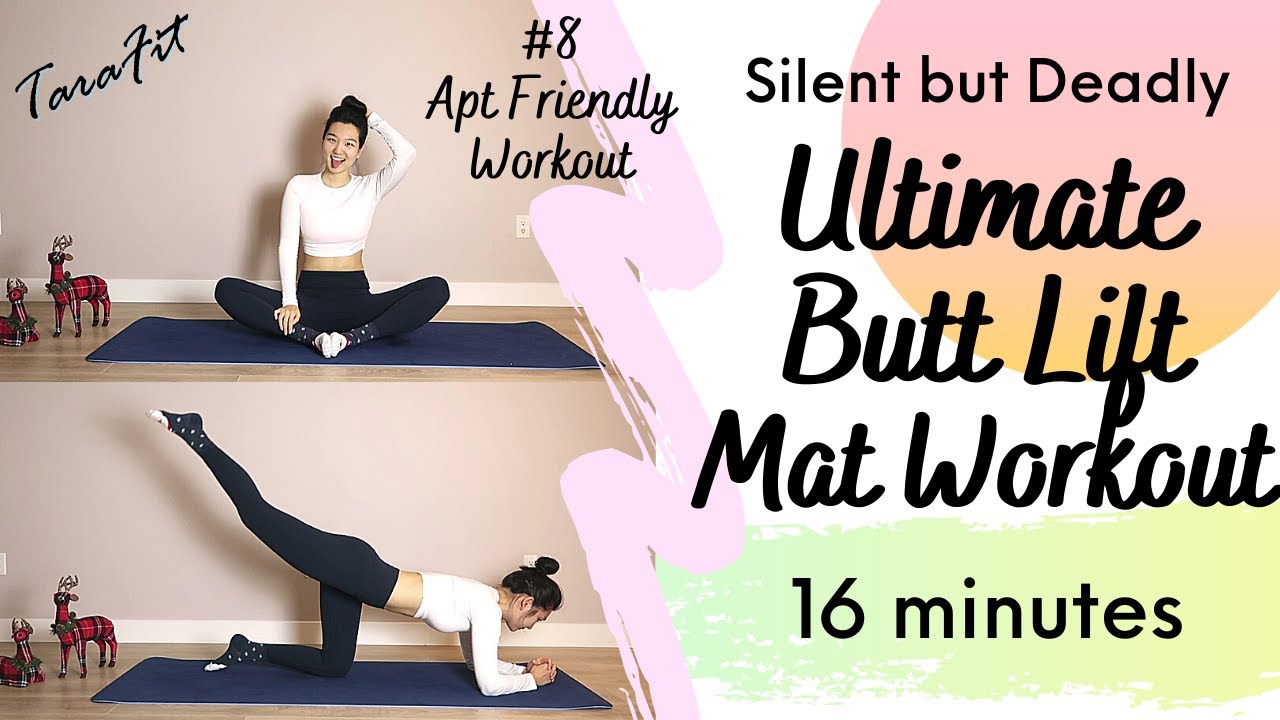 ULTIMATE BUTT LIFT Mat Workout🍑 with calm background music (No talking) // 잔잔한 힐링음악과 함께 하는 힙업운동🎹