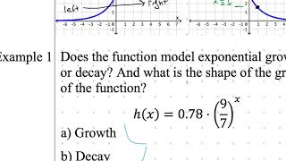 Algebra 1 notes 8-6 Exponential Growth vs. Decay