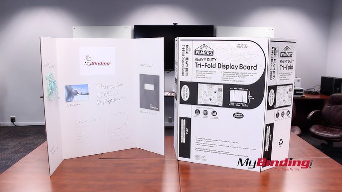 Two Cool Tri-Fold Poster Board, 36 x 48, White/White, 6/Carton