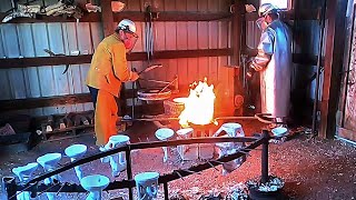 Pouring the Bronze for the First Copy of NIGHT SENTINEL