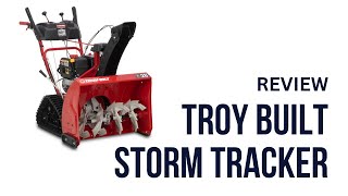 Troy Built Storm Tracker Snowblower Review | Track vs Wheel Snowblower | Uphill Gravel Snow Removal