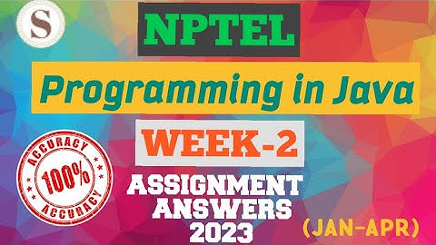 Programming in Java|| WEEK-2 Quiz assignment Answers 2023||NPTEL||#SKumarEdu