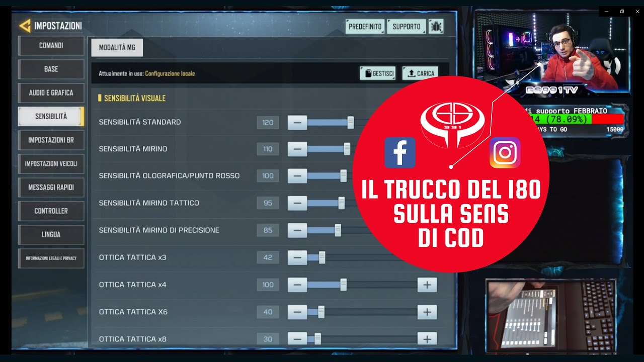 per NON Smirare! Come impostare la sens 