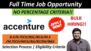 Accenture Off Campus Mega Drive | No Percentage Criteria | Any Graduate Can Apply | 2021/2020 