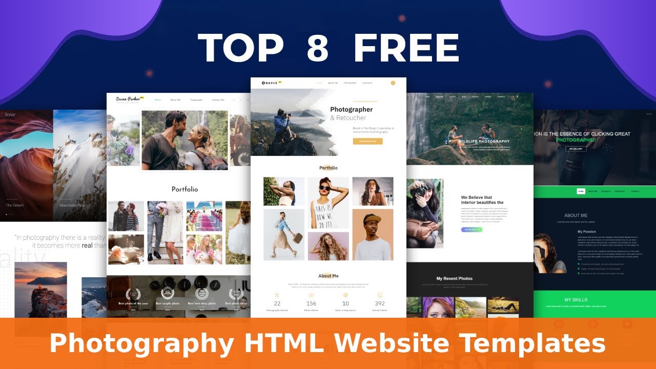 Top 8 Free Photography HTML Website Templates | Free Photography ...