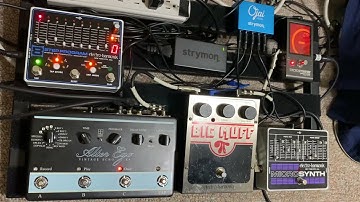 Unboxing a EHX 8-Step Program Analog Expression/CV Sequencer with bonus 5 pedal demo