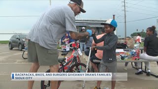 Local businesses team up for Backpacks Bikes and Burgers giveaway