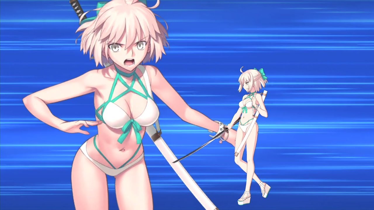 Yahoo!オークション - 1/7 沖田総司 悠木碧 水着 FGO TYPE-MOON Fate