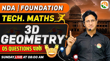 3D Geometry Marathon for NDA | NDA online Classes | NDA Maths Class 2024 | NDA Syllabus | RS SIR